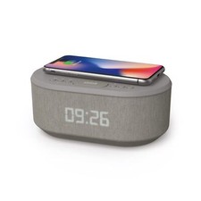 Bedside Radio Alarm Clock with USB Charger, Bluetooth Speaker, QI Wireless Ch...