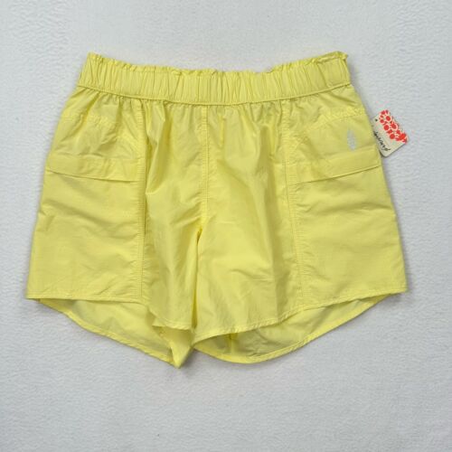 Free People Movement Women's Shorts Size Small Yellow Casual Elastic Waist