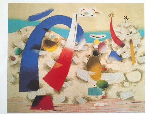WILLI BAUMEISTER VTG 1998 LITHOGRAPH CALENDAR PRINT METAPHYSICAL LANDSCAPE 1949 - Picture 7 of 7
