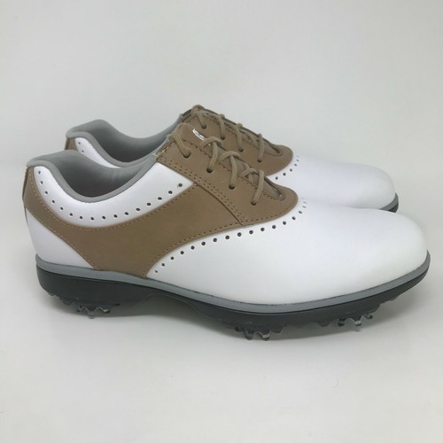 Footjoy Para Mujer Zapatos Botines De Golf DryJoys 99015 Modelo Blanco  Marrón | eBay