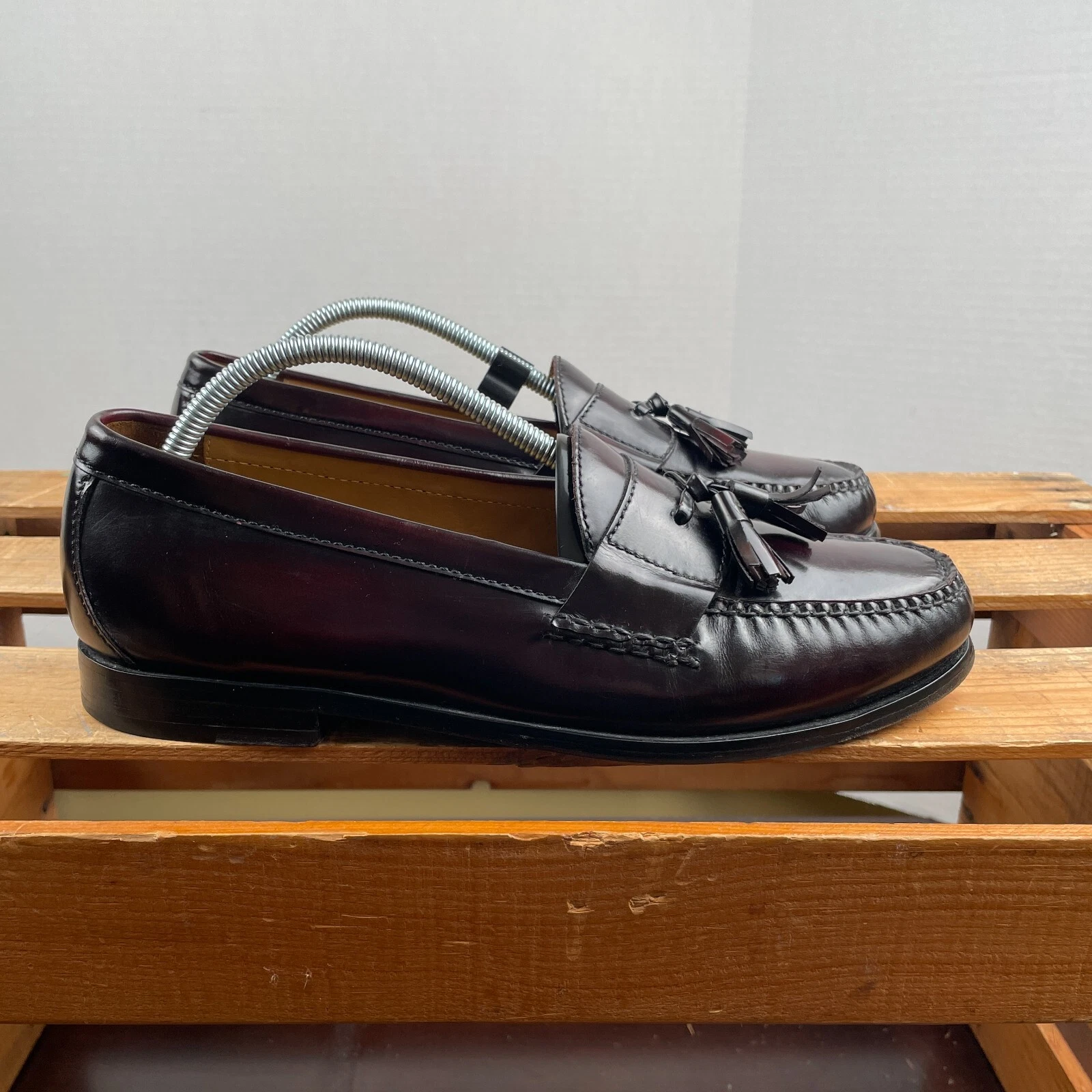 NIKE Mocassini Cole Haan da uomo nappa Burgandy 10 M C06588 scarpe eleganti slip on