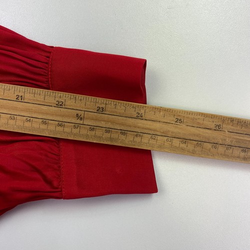 GANT Rosso Increspatura Camicetta Taglia Eu 36 UK 8 USA 6 - Foto 8 di 12