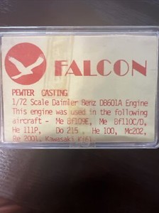 FALCON  1:72 - Pewter casting - Daimler Benz DB601A Engine for Me-109 G