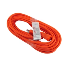 Premium Orange Electric Cable Power Extension Cord 10, 20, 25, 40, 50FT 16 Gauge