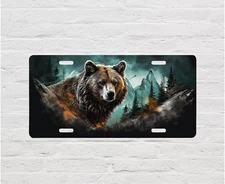 Mountain Bear Front License Plate, Vanity Plate, Car Accessory, Cute License