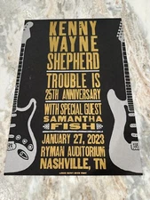 Kenny Wayne Shepherd Hatch Show Print Poster - 1-27-2023 - Ryman Auditorium