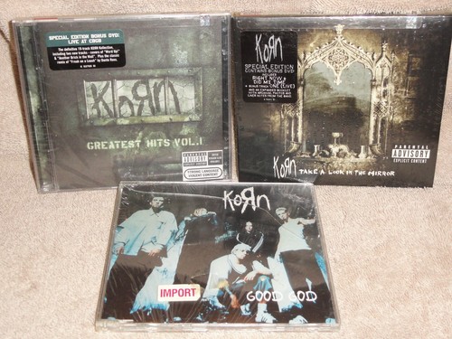 Korn Take a Look in the Mirror/Greatest Hits Vol 1/Good God Import CD Lot sealed