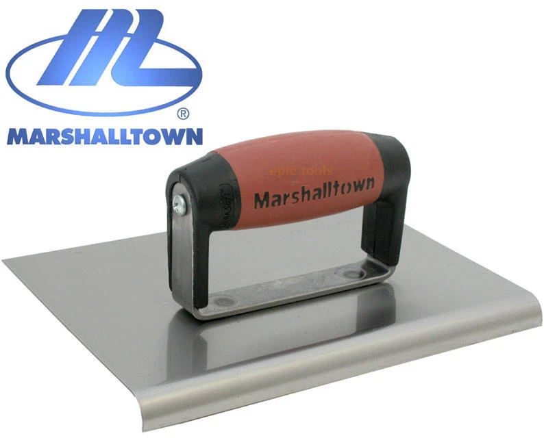 MARSHALLTOWN 8" x 6" Cement Concrete Step Edger/Edging Soft Grip Trowel M120D
