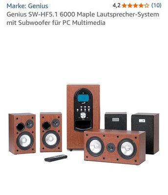 Genius Active 5.1 Home Theater Surround System, Subwoofer, HiFi Anlage