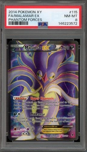 Pokemon Malamar EX XY Phantom Forces Full Art #115 PSA 8