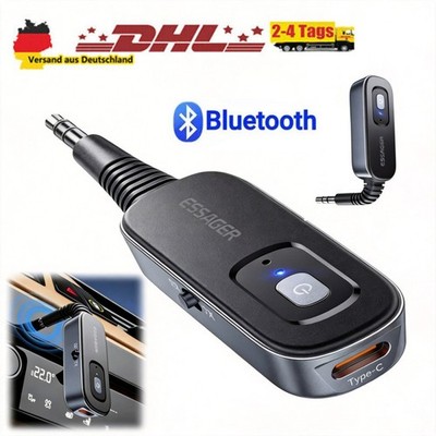 Bluetooth 5.3 Musik Stereo Sender Receiver Audio Transmitter Adapter Empfänger