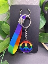 4" Silver-Tone Silicone Pride 2 in 1 Keychain Purse Backpack New Free Ship B7817