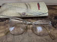 Vintage Shuron 1/10 12KGF Gold Filled Cat Eye Frames 5 1/2  Low MCM W Hard Case
