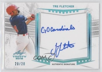 2019 Leaf Trinity Inscriptions Blue 20/20 Tre Fletcher #A-TF2 Auto 1u0