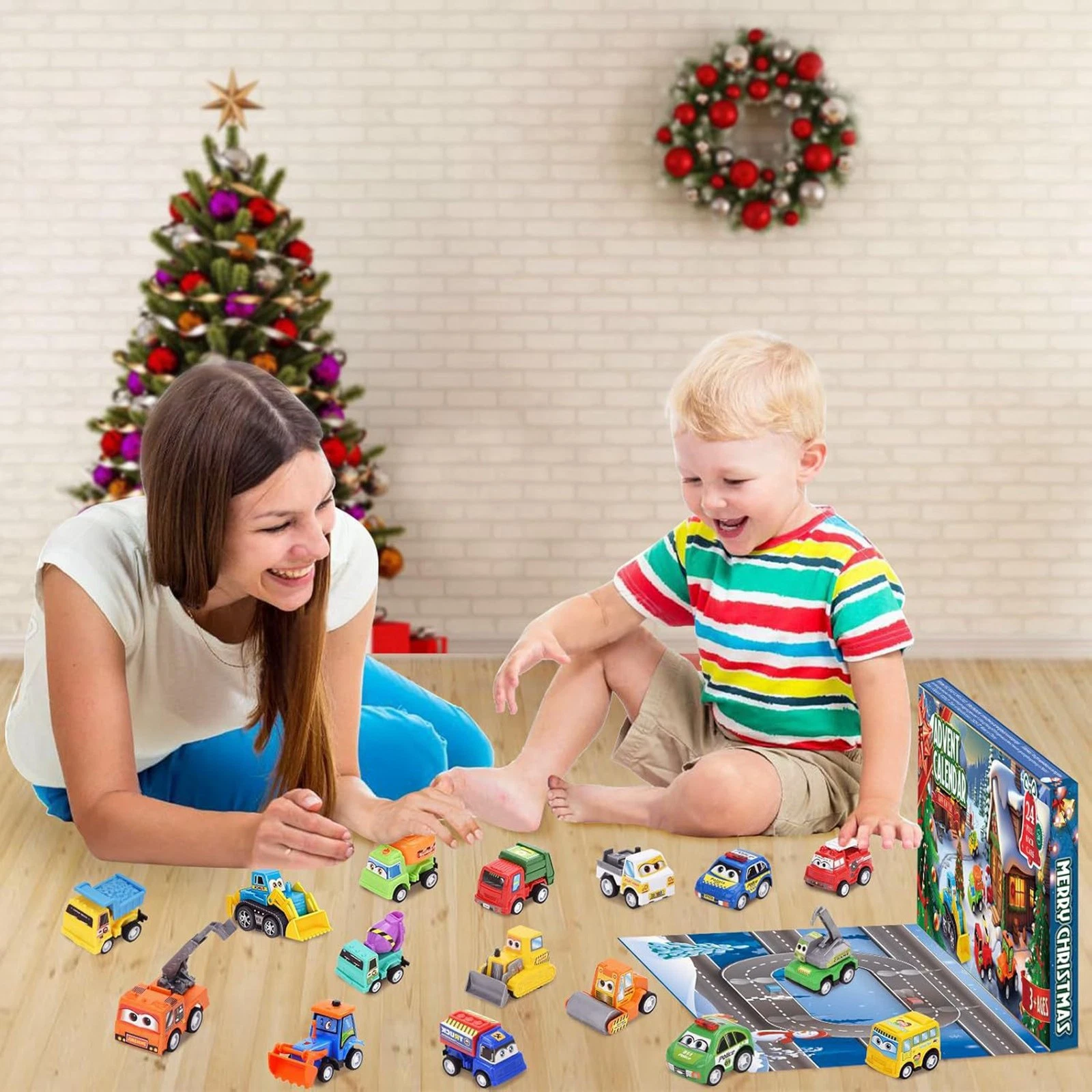 Christmas Countdown Cartoon Vehicles Advent Calendar – 24 Days 3D Blind Boxes