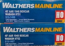 Walthers Mainline 40 Aar 1948 Boxcar - Wabash Set Of 2 Walthers Mainline 40 Aar 1948 Boxcar - Wabash Set Of 2