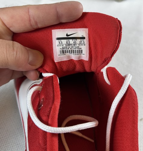 Scarpe Nike Air Zoom Trout 4 tacchetti da baseball da uomo 9,5 AJ6873-601 con punte in metallo - Foto 9 di 11
