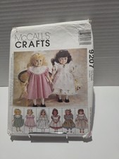 Vtg McCall's Crafts 9207 Pattern for 18" Doll. Read Description