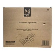 Member's Mark Calm Clear Chaise Lounger Pool Float, 68"x34"x30"