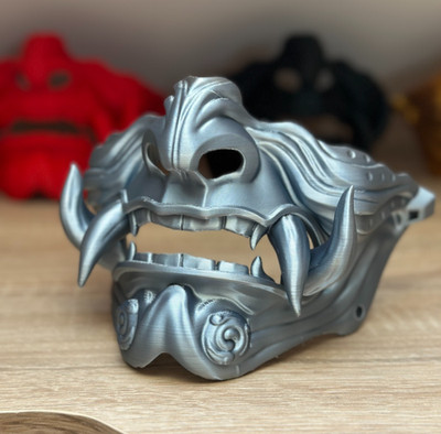 Oni Maske Samurai   3D-gedruckte Dämonenmaske | Cosplay, Halloween & Kostüm
