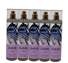 5 BATH & BODY WORKS BUTTERFLY FINE FRAGRANCE MIST BODY SPRAY 8 FL OZ /236 mL NEW