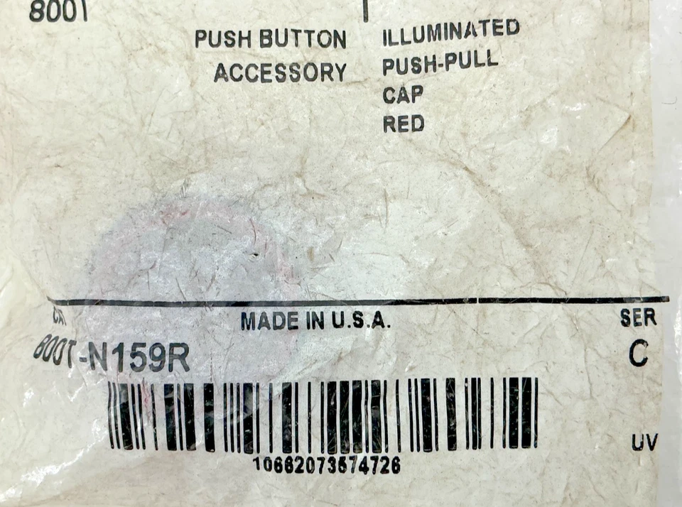 New Allen Bradley 800T-N159R Ser C Push Button Illuminated Push-Pull Cap Red - Image 2 of 4