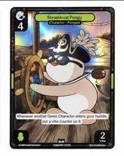 RARE Pudgy Penguins Vibes TCG Birb & Pengu Steamboat Pengu Pudgy72/195 Holo