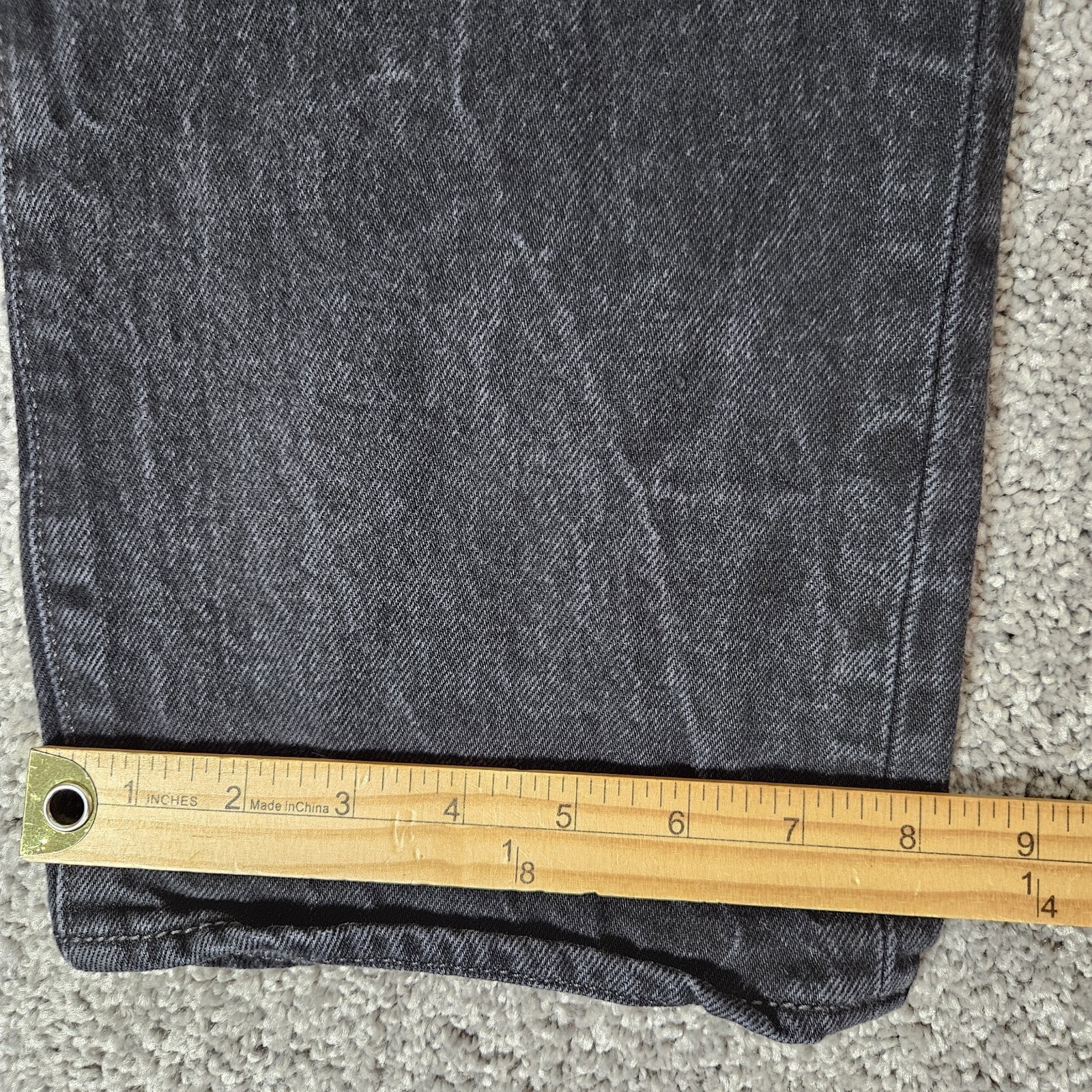 Levis 501 Jeans Mens 32X28 (Tag 36X30) Black Straight Fit Button Fly Iconic thumbnail 13