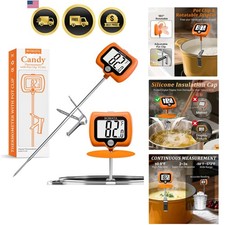 Candy Thermometer Digital Food Safe Stainless Steel Deep Fry Oil Probe