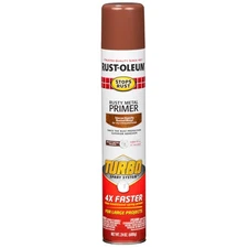 Rust-Oleum "Stops Rust" Rusty Metal Primer, 24 oz Flat Rusty Metal Red- 353346