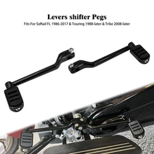 Black Gear Heel Toe Shift Lever Shifter Pegs For Harley Touring Softail FL 86-17