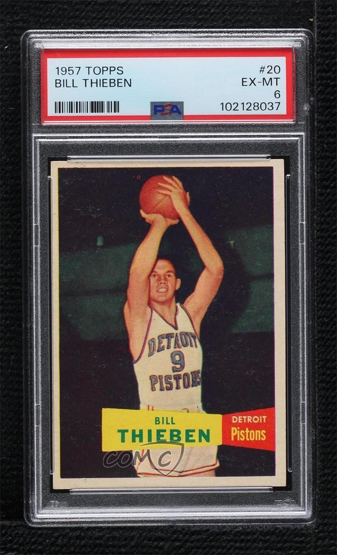 1957-58 Topps Bill Thieben #20 PSA 6 Rookie RC