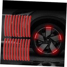 20PCS Car Wheel Reflective Decorative Strip,Night Safety Warning Red