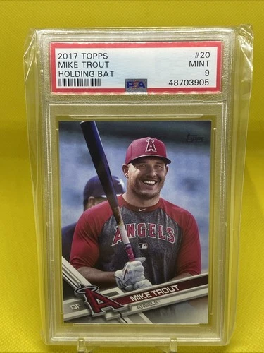 2017 Topps Update Mike Trout Set Variations #20 Los Angeles Angels PSA 9