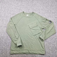 Cp Company Jumper Mens Small Green  Lens Sweatshirt Pullover Terrace Casual