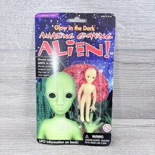 RARE Vintage 1998 Glow / Grow Alien Glow in the Dark On Card