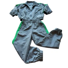 Kids Molo Gray Track Suit Set Long Sleeve Zip Jacket & Jogger Activewear Pant 5