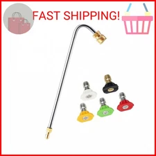 Pressure Washer Gutter Cleaner Attachment Extension Wand Angled With Nozzle Tips