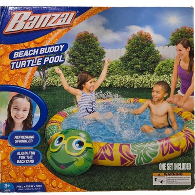 Banzai Beach Buddy Turtle Pool Swimming Pool with Sprinkler