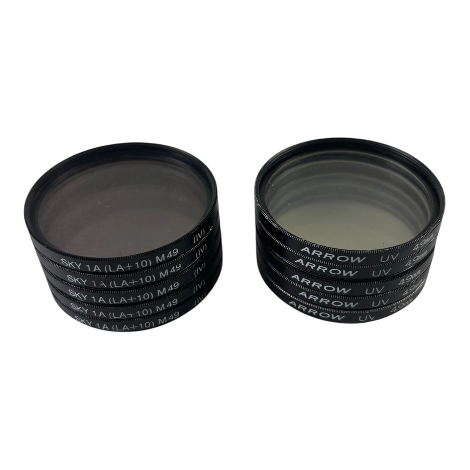 Hama Skyfilter SKY 1A (LA+10) M49 (IV) X 5 & Arrow UV 49mm Skyfilter X 5 - Image 3 of 4