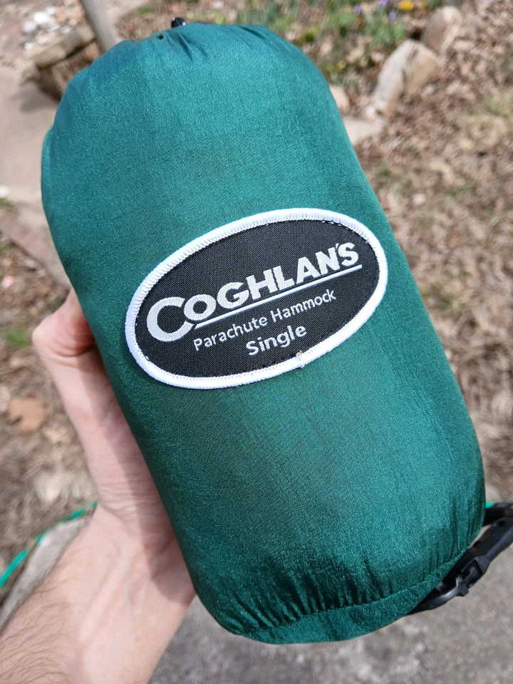 Hamaca de camping Coghlans 10,5 ft x 5 ft 3,2 mx 1,5 m nueva verde sin abrir  Foto 3 de 4