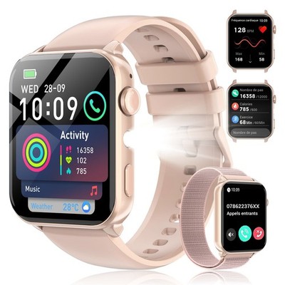 Blackview Smart Watch Men Women(Answer/Make Call) LED Flashlight Fitness Tracker