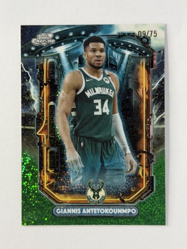 2025-26 Topps Cosmic GIANNIS ANTETOKOUNMPO Extraterrestrial Talent Green /75