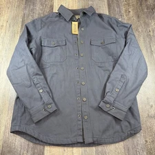 Duluth Trading Co Men’s Trim Fit Shirt Jac Steel Blue XL Tall Fleece Lined NWT