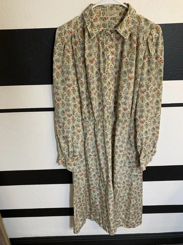 Abito Gucci vintage fantasia floreale manica lunga seta taglia 44 taglia 8 US