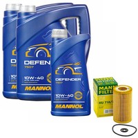 MotoröL Set Mannol Defender 10W-40 API SN 11 Liter + ÖLfilter FüR Mercedes B906