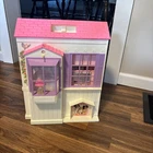 Vintage 1996 Barbie Folding Pretty Dollhouse Light Works, Plus Bed/Tub