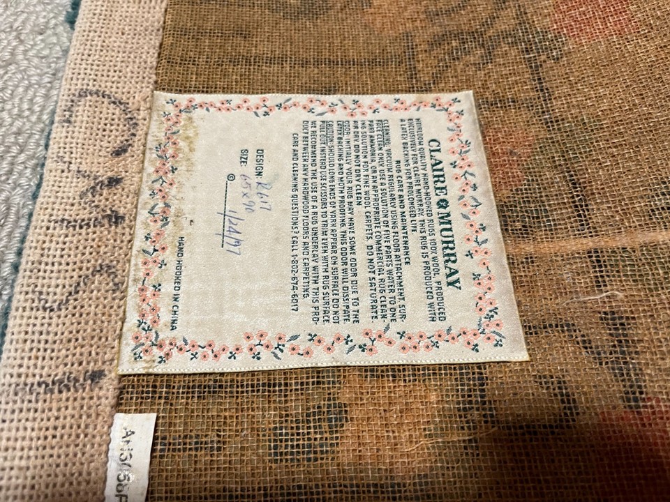 Vintage 1997 Claire Murray scenic pastel color Southern Charm rug with ...