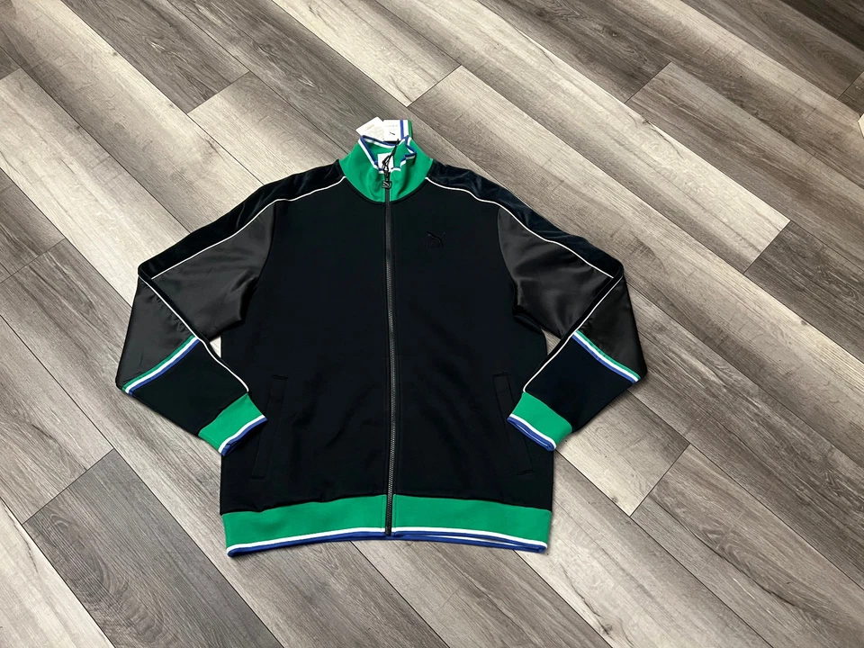 Chaqueta deportiva para hombre Puma x Big Sean T7 negra terciopelo blanco/verde/azul talla XL nueva con etiquetas Foto 3 de 4