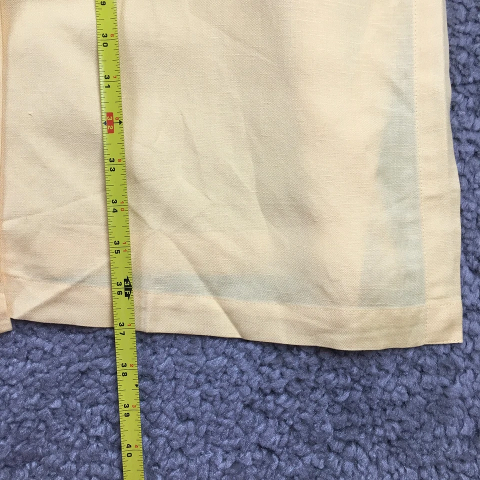 Conjunto túnica e regata Dialogue feminino mistura de linho tamanho G amarelo 2 peças novo com etiquetas - Imagem 3 de 4